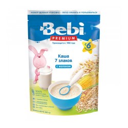 Bebi Premium Terci cu lapte 7 cereale (6 m+) 200 gr.