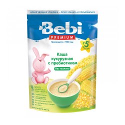 Bebi Premium Terci de porumb fără lapte cu prebiotic (5 m+) 200 gr.