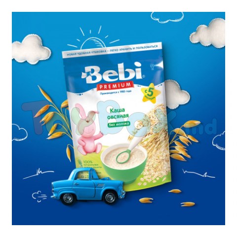Bebi Premium Terci de ovăz fără lapte (5 m+) 200 gr.