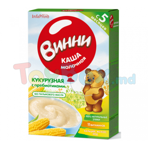 Винни Terci din porumb cu lapte cu prebiotice (5 m+) 200 gr.