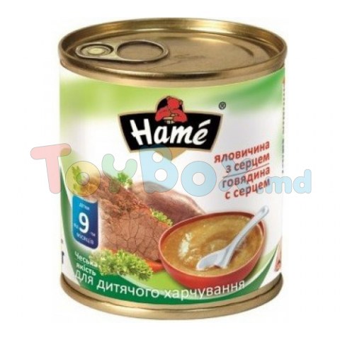 Hame Пюре Говядина с сердцем (9 м.+) 100 гр.