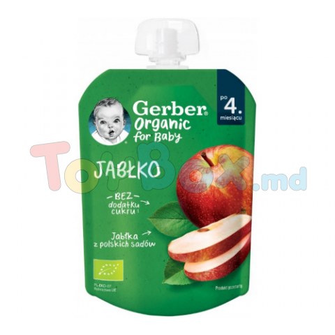 Gerber Organic Пюре Яблоко 80 гр. (4 м +)