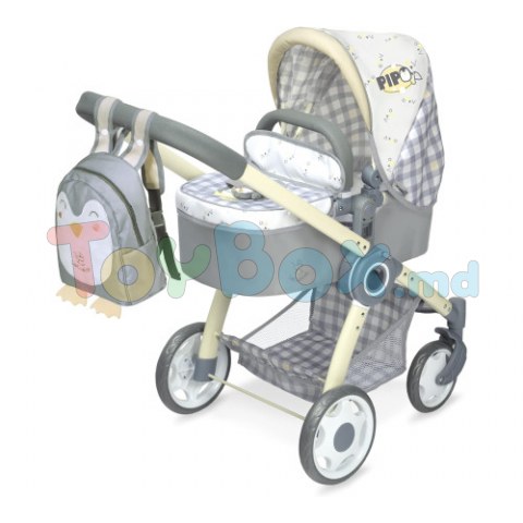 DeCuevas 80547 Carucior pentru papusi 3in1 cu rucsac 