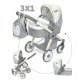 DeCuevas 80547 Carucior pentru papusi 3in1 cu rucsac 