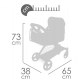 DeCuevas 81745 Carucior pentru papusi 3in1 cu geanta 