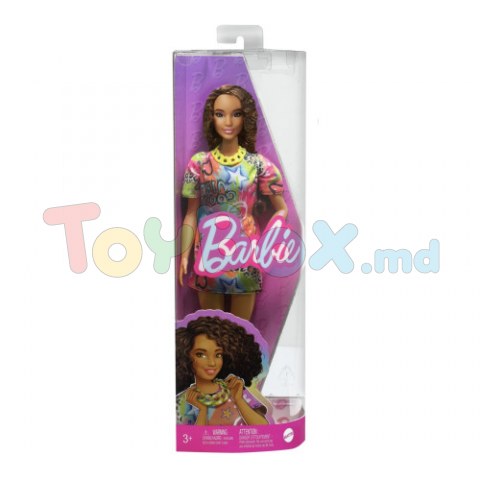 Barbie HPF77 Papusa Fashionista in rochie graffiti
