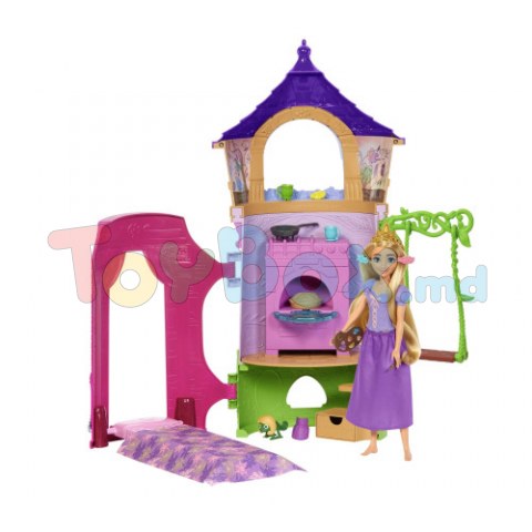 Disney Princess HLW30 Set de joaca cu păpușa “Turnul Rapunzel”
