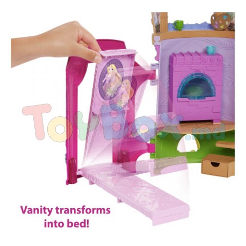 Disney Princess HLW30 Set de joaca cu păpușa “Turnul Rapunzel”