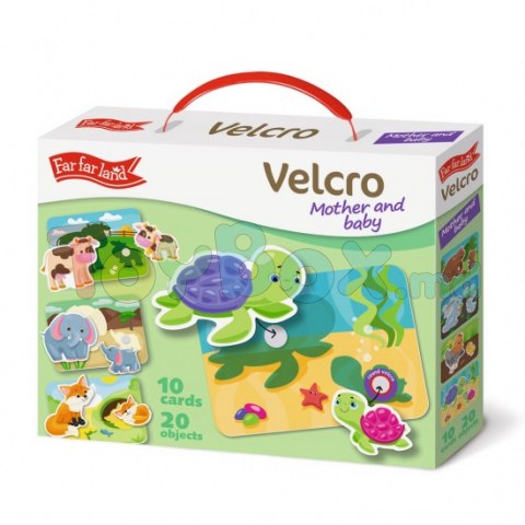 283500 Joc educativ cu velcro Mama si puiul Far Far Land