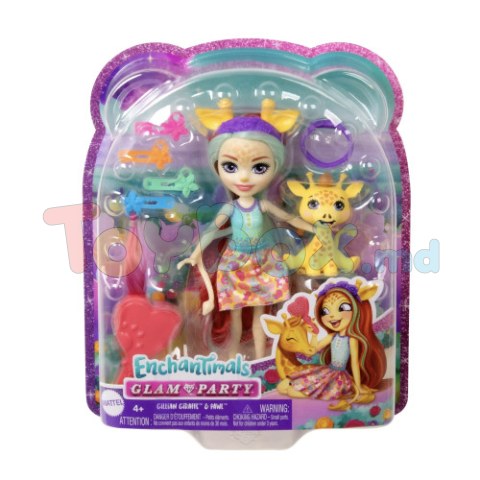 Enchantimals HNV29 Set de joacă “Coafuri fascinante Girafă Gillian”