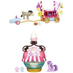 Hasbro My Little Pony B3597 Set de joaca - Carul pentru petrecere si Cafeneaua cu inghetata