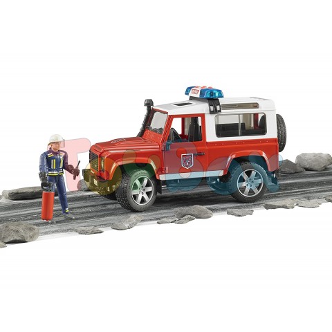 Bruder 02596 Машина Джип Land Rover Defender Station Wagon с пожарным и огнетушителем