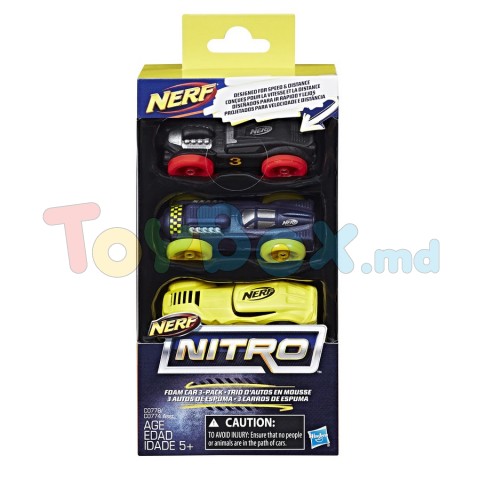 Hasbro NERF Nitro C0774 Набор из 3 машинок Нерф Нитро (в ассортименте)