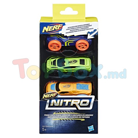 Hasbro NERF Nitro C0774 Набор из 3 машинок Нерф Нитро (в ассортименте)