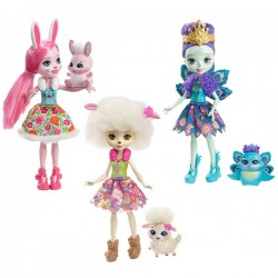 Mattel Enchantimals FMG18 Набор из трех кукол со зверюшками