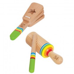 Hape E0301A Деревянная игрушка погремушка - Набор Деревянных Музыкальных Инструментов