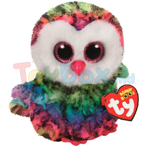 TY TY37143 Мягкая игрушка Многоцветная сова OWEN 24 см